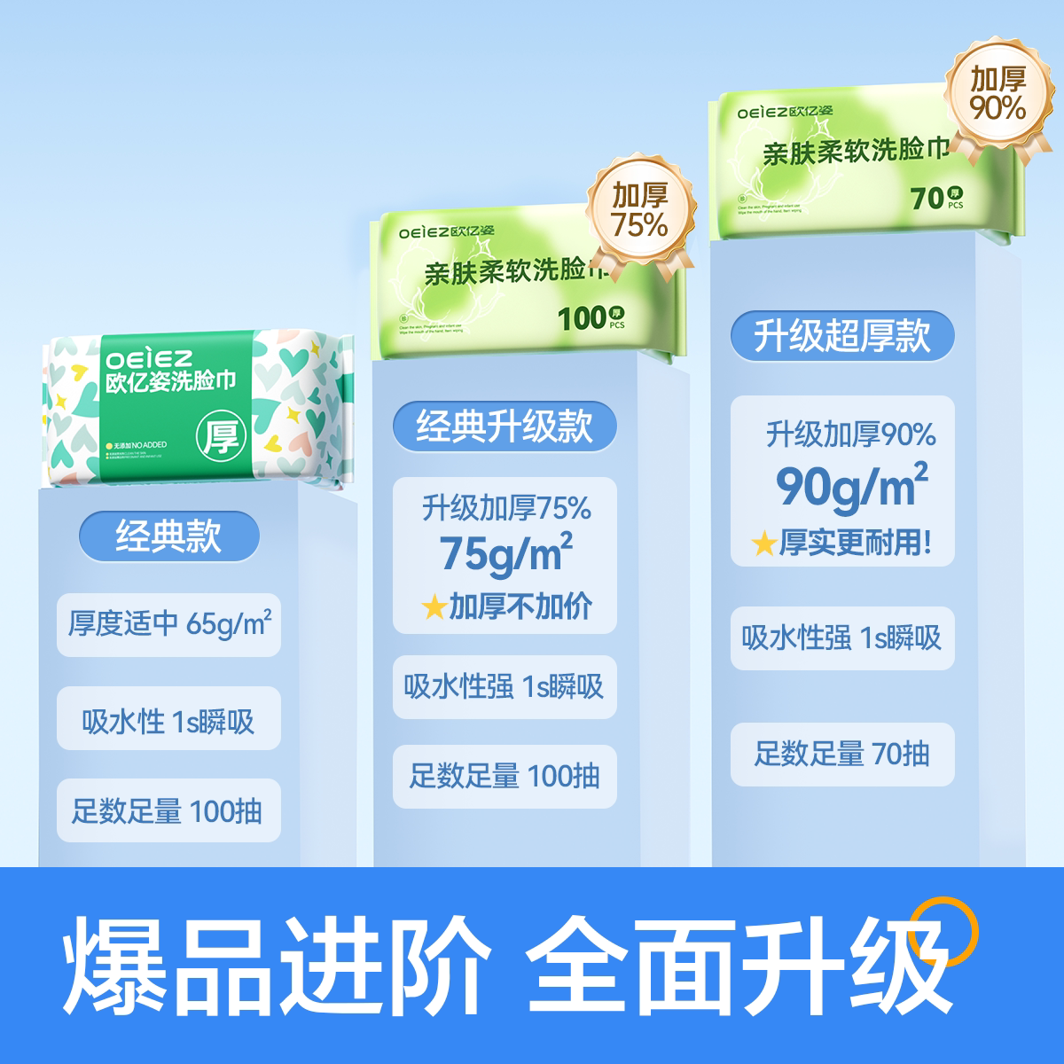 【3包装】洗脸巾一次性纯棉洗面擦脸洁面巾官方旗舰店正品棉柔巾