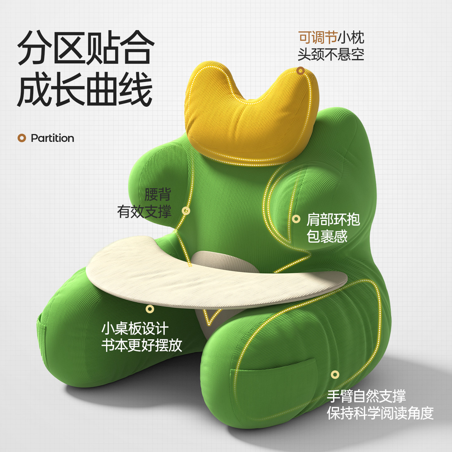 儿童阅读枕床上护腰靠垫男孩卧室床头大软包榻榻米看书神器可拆洗,淘宝优惠券,粉丝福利购,淘宝优惠卷