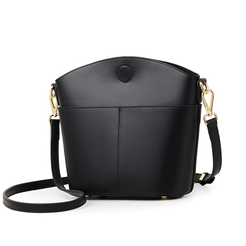 Черная сумка через плечо для отдыха, вместительная и большая универсальная сумка на одно плечо, изысканный стиль, из натуральной кожи