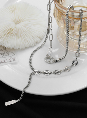 韩国东大门复古流苏猪鼻子项链女