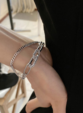 轻奢纯银多层小众设计复古风手链