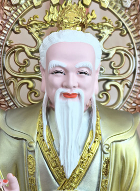 三清神像树脂新款铜彩三清道祖神像树脂原始道德天尊灵宝天尊家用