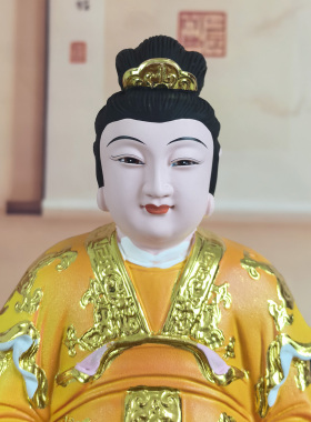 金花教主银花娘娘树脂神像彩色
