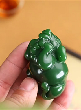 天然和田玉生肖牛玉石手把件挂件