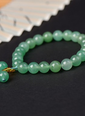 天然新疆和田玉手串精致东陵玉