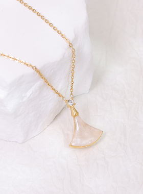 小裙子扇形项链女轻奢小众