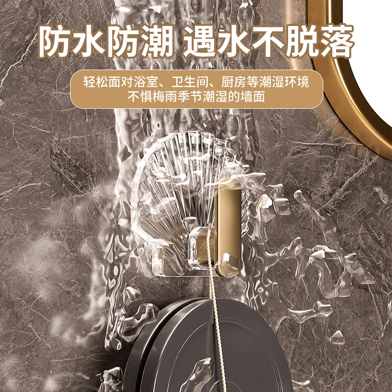 挂钩粘胶强力承重免打孔粘贴墙壁墙上浴室卫生间厨房透明无痕粘钩