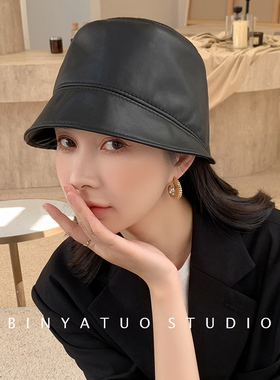精致渔夫帽女秋冬显脸小帽子盆帽