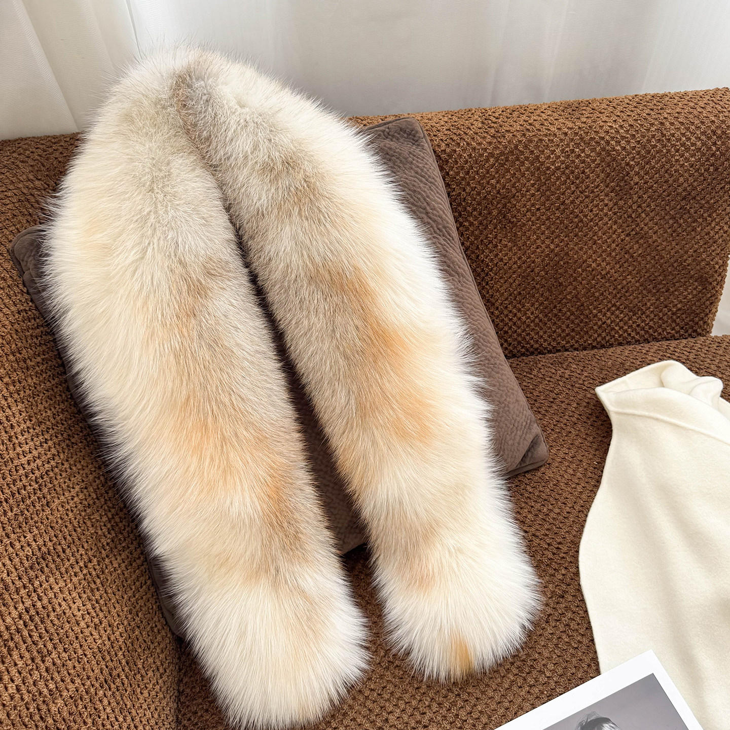 天然红狐皮草披肩冬季整皮狐狸毛裘皮坎肩大围脖女气场型贵妇披肩,淘宝优惠券,粉丝福利购,淘宝优惠卷