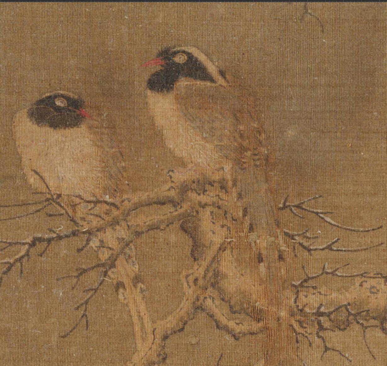 南宋李迪鸡雏待饲图48x86国画名家艺术加厚绢布宣纸高清微喷打印