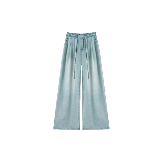 Jeans abiertos sensoriales para el diseño para mujeres delgadas gordas delgadas mm mm de cintura alta y delgada delgada de la seda de hielo de seda caída