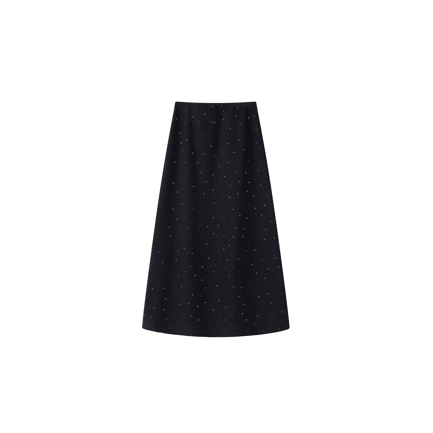 黑灰色烫钻半身裙女秋冬加绒加厚胖妹妹mm高腰宽松遮肉a字包臀裙,淘宝优惠券,粉丝福利购,淘宝优惠卷