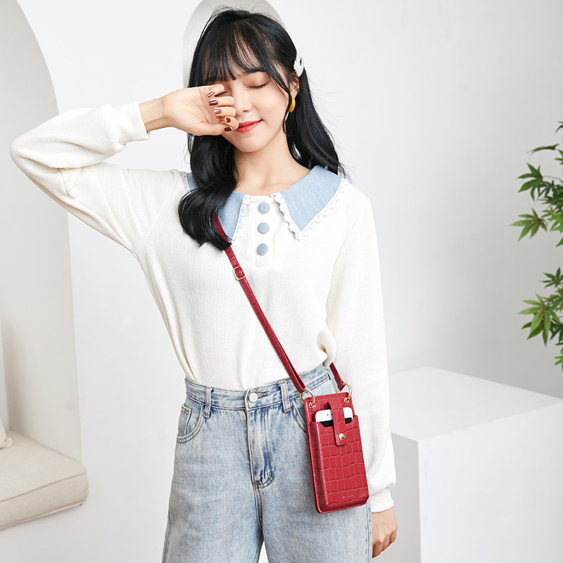 米印女斜挎迷你2021年新款潮手机包 米印箱包手机包