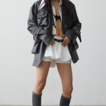 2024 INDEPENDENT DESIGNER BRAND BELT TRIM WHITE 100 HITCH WALK LIGHT LOTUS LEAF SIDE SUPER SHORT HALF BODY DRESS