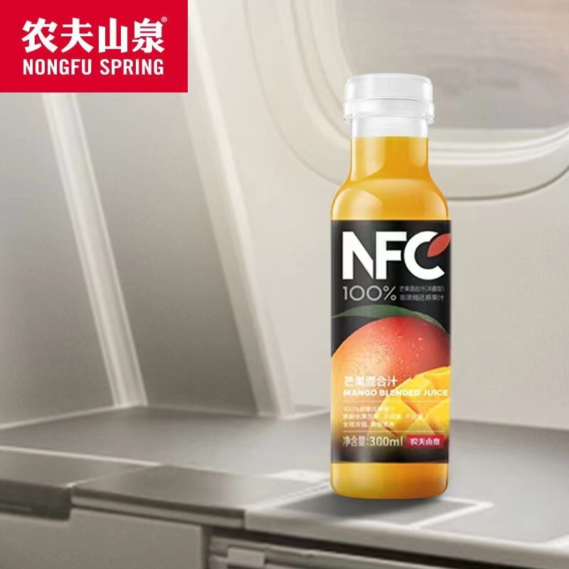 农夫山泉低温鲜榨果汁橙汁夏季饮料苹果无添加剂NFC芒果汁300ml - 图0