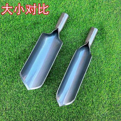 新款加厚尖头洛阳铲挖洞打洞铲子取土掏土工具勘探挖洞半圆筒子铲 - 图1