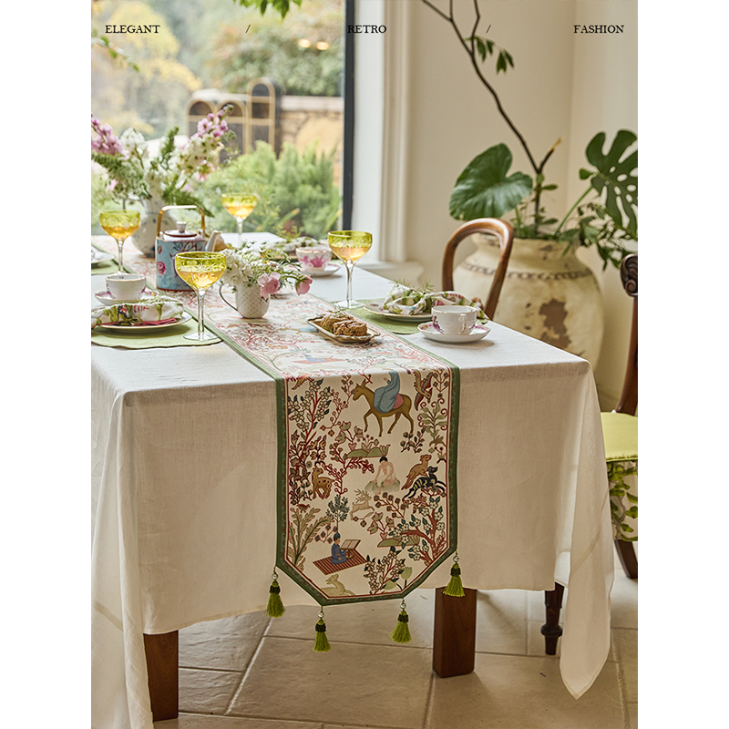 植爱盒子卡罗尔桌旗|英式复古|高级氛围感餐桌桌布茶几盖布定制,淘宝优惠券,粉丝福利购,淘宝优惠卷