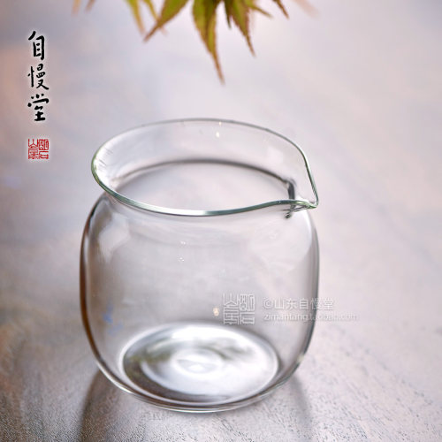 自慢堂无染金标无耳玻璃茶盅泡茶公道杯新款茶海高档分茶器单个 - 图0