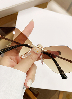 ins无框太阳眼镜防紫外线时尚
