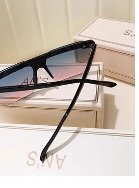 渐变色海洋潮流墨镜女无边框时尚眼镜冬季网红2024新款太阳镜男潮