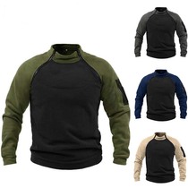 Male style new plus velvety thickened necropolis Coloured outdoor Warm Windproof Cold Tactical Trekter Jersey Sportswear