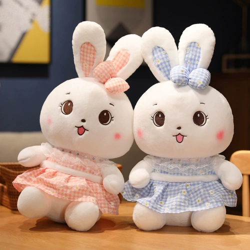 Милый плюшевый кролик, игрушка, успокаивающая кукла, белый кролик