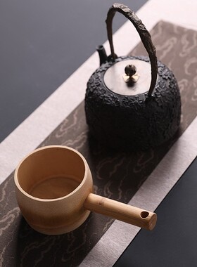 竹制带吧竹水勺舀米瓢家用厨房盛水勺户外浇花浇菜打水水瓢茶道