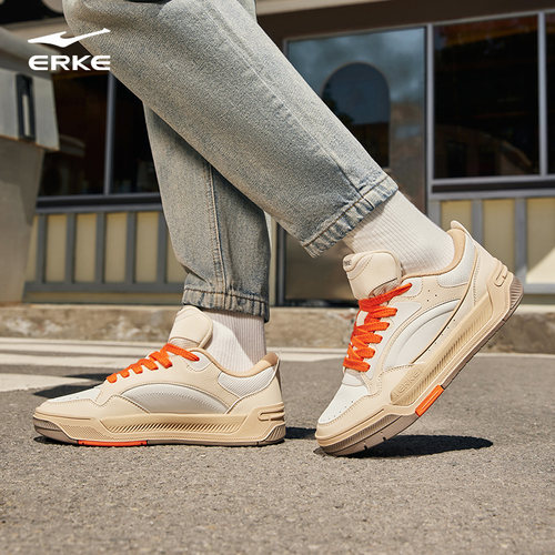 鸿星尔克板鞋男鞋巴适面包鞋2025秋季新款厚底男士潮流休闲运动鞋 - 图3