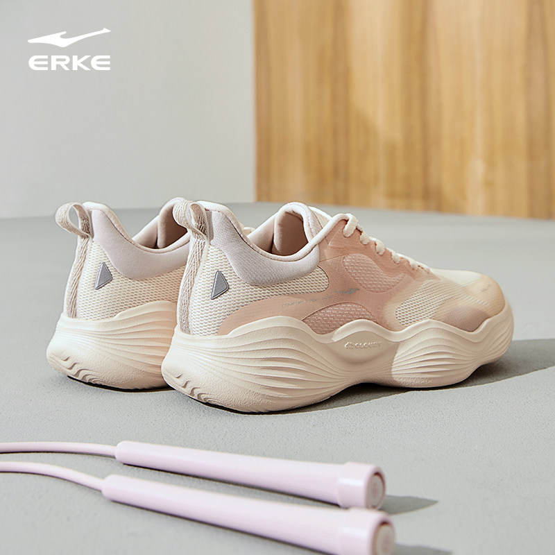 啵啵弹2鸿星尔克女鞋运动鞋秋季网面透气跑步鞋减震厚底跳绳鞋女,淘宝优惠券,粉丝福利购,淘宝优惠卷