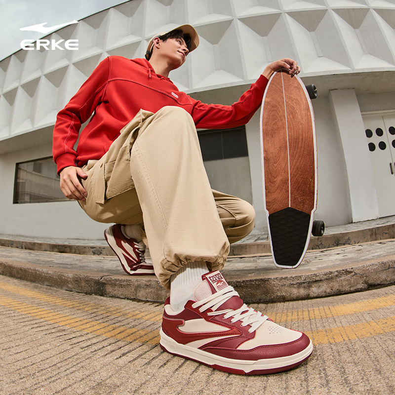 无双鸿星尔克男板鞋秋季新款情侣鞋子厚底复古休闲滑板鞋运动鞋男,淘宝优惠券,粉丝福利购,淘宝优惠卷