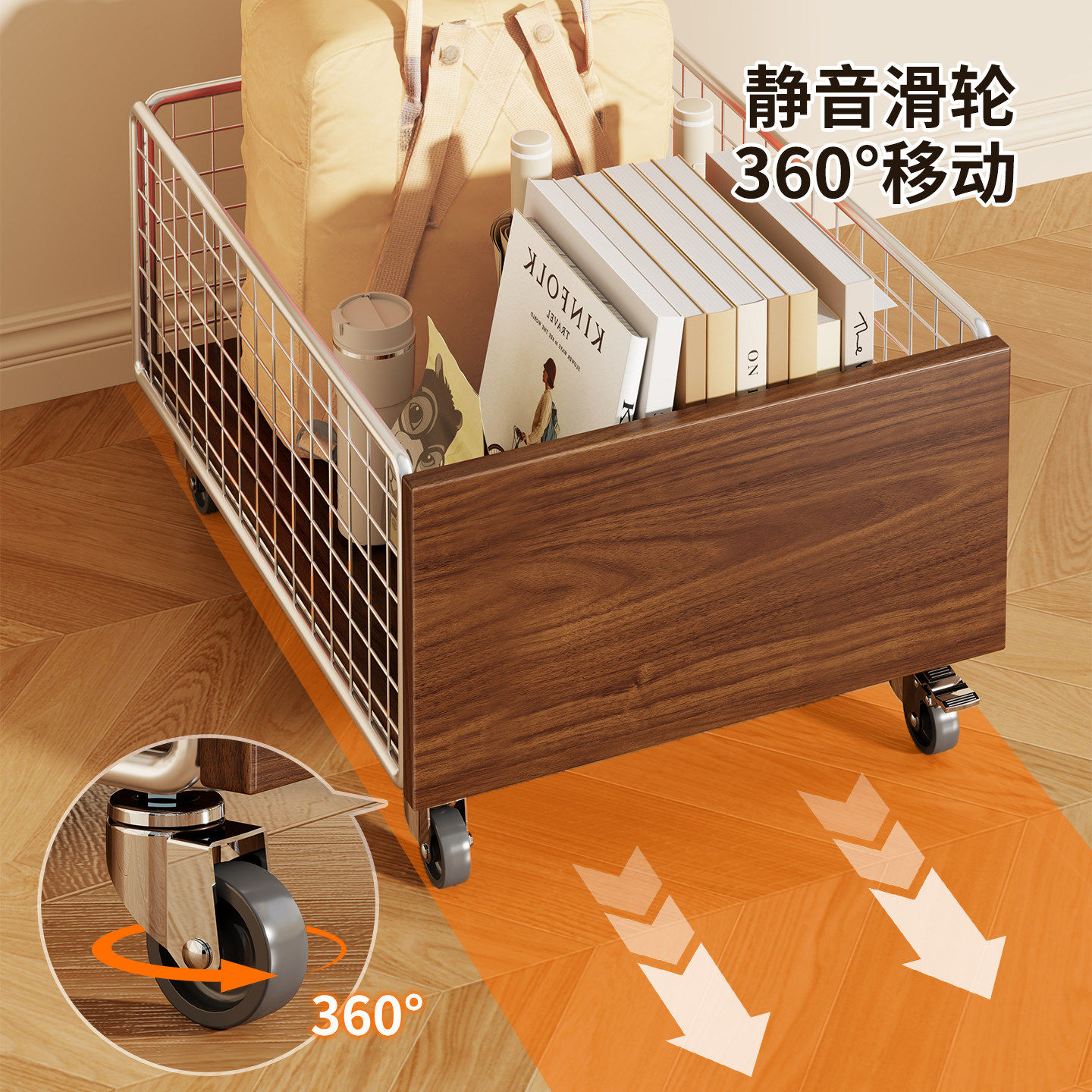 中古家用脏衣篮浴室柜下可移动脏衣篓小推车置物架子卫生间收纳筐