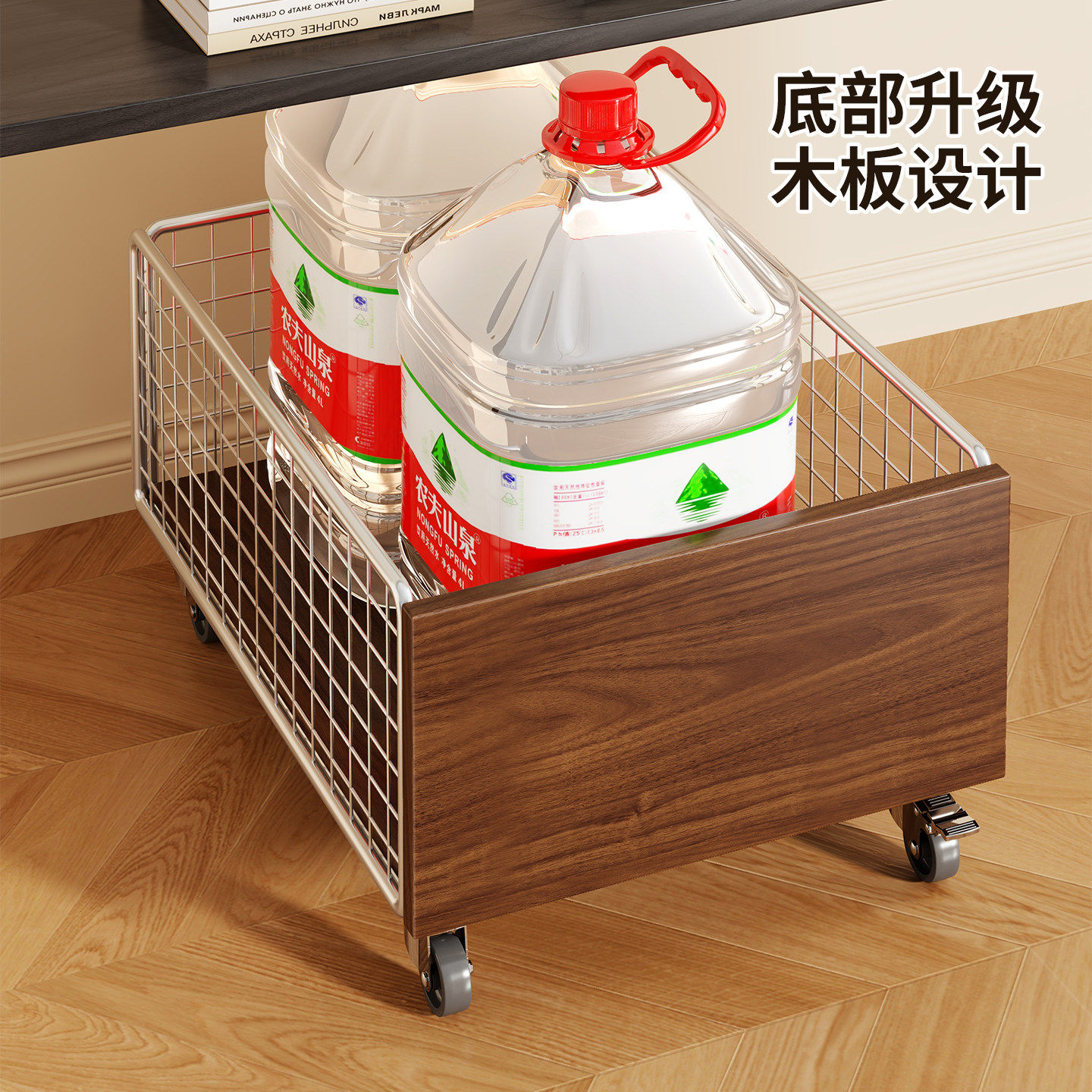 中古家用脏衣篮浴室柜下可移动脏衣篓小推车置物架子卫生间收纳筐