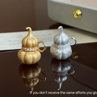 S925纯银古法拉丝福禄葫芦吊坠项链女轻奢小众百搭高级感时尚