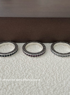 S925纯银三色锆石星芒戒指叠戴ins气质高级感轻奢简约百搭小众