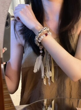 新中式禅意风手链女百搭编织藏式手绳简约清冷感国风手串2023新款