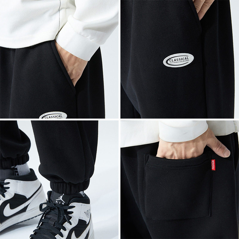 大码休闲裤男春季加肥加大胖子加绒宽松运动简约束脚收脚卫裤潮,淘宝优惠券,粉丝福利购,淘宝优惠卷