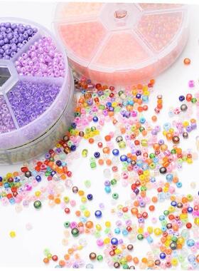 2-3mm Glass Seed Beads Box Set DIY Bracelet Necklace Rainbow