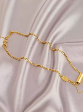 unbeaten不掉色钛钢小蛮腰项链女