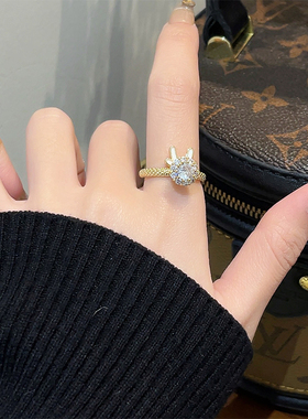 UNBEATEN旋转龙戒指女小众设计高级感可调节食指戒本命年龙年指环