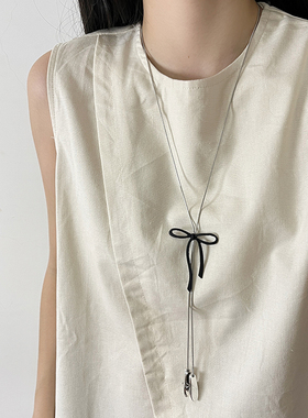 蝴蝶结芭蕾舞鞋吊坠项链