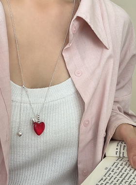 韩国ins博主同款小桃心项链