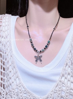 unbeaten女新中式复古蝴蝶项链