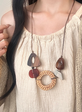 文艺复古民族风波西米亚长款项链