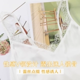 Осенняя пижама, летняя шелковая кружевная милая длинная юбка, эффект подтяжки, длина макси