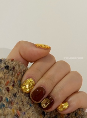 金色美甲亮片亮片闪粉