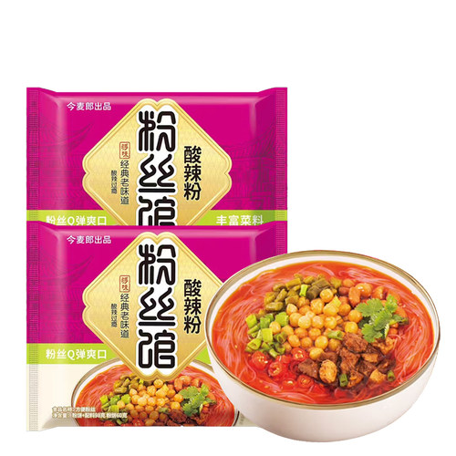 今麦郎光华粉丝馆够味酸辣粉冲泡方便速食宿舍免煮泡面夜宵零食品 - 图3