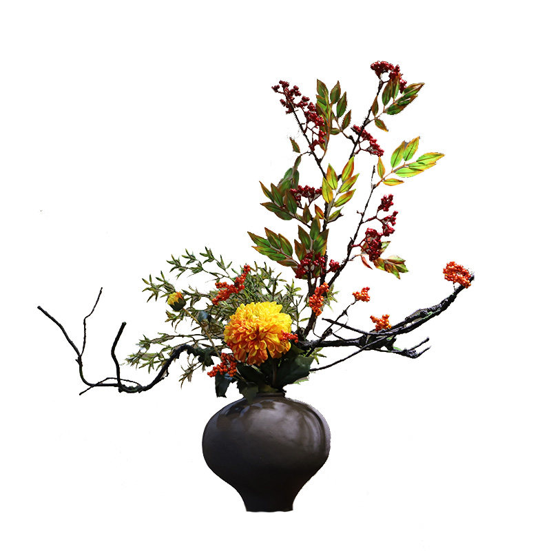 宋代美学陶瓷花瓶禅意新中式摆件民宿酒店高级插花玄关家居装饰品,淘宝优惠券,粉丝福利购,淘宝优惠卷