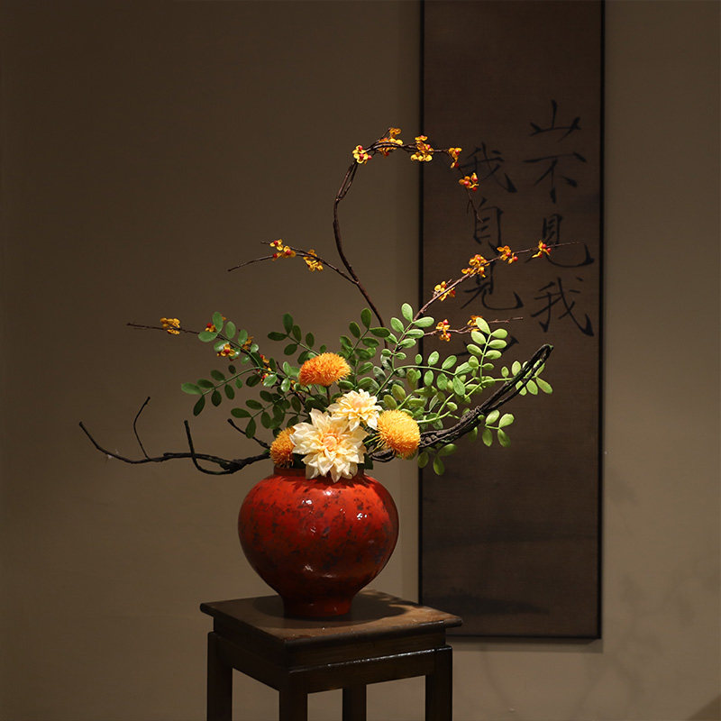 宋代禅意美学花瓶新中式家居花艺摆件民宿酒店玄关别墅高级装饰品,淘宝优惠券,粉丝福利购,淘宝优惠卷