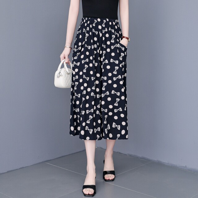 2026 New Summer Cotton Silk Pants Cropped Pants Large Loose