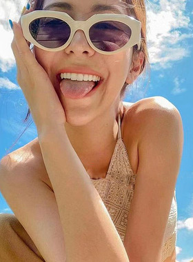 凹造型菱形欧美风男女时髦墨镜